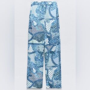NWT never been worn ZARA size medium paisley print wide leg pants